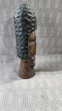 (B) Carved Wooden Folk Art Statue