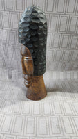 (B) Carved Wooden Folk Art Statue