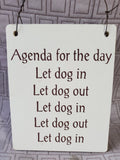 Wooden "Agenda for the Day" Wall Plaque