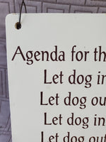 Wooden "Agenda for the Day" Wall Plaque