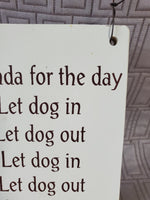 Wooden "Agenda for the Day" Wall Plaque