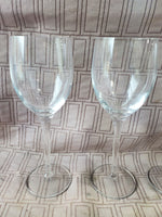 (A) Set of 4 Luigi Bormioli 13 Oz Blown Crystal Goblets