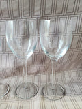 (A) Set of 4 Luigi Bormioli 13 Oz Blown Crystal Goblets