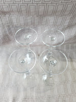 (A) Set of 4 Luigi Bormioli 13 Oz Blown Crystal Goblets