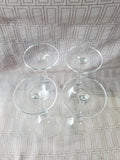 (A) Set of 4 Luigi Bormioli 13 Oz Blown Crystal Goblets