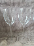 (B) Set of 4 Luigi Bormioli 9 Oz Blown Crystal Goblets