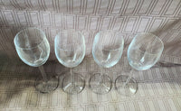 (B) Set of 4 Luigi Bormioli 9 Oz Blown Crystal Goblets