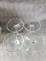 (B) Set of 4 Luigi Bormioli 9 Oz Blown Crystal Goblets