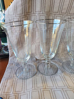 Set of 12 Silver Toned Rimmed Iced Tea Glasses