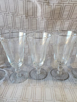 Set of 12 Silver Toned Rimmed Iced Tea Glasses