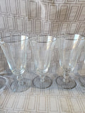 Set of 12 Silver Toned Rimmed Iced Tea Glasses