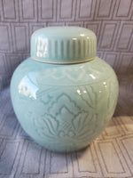 Ceramic Seafoam Green Ginger Jar