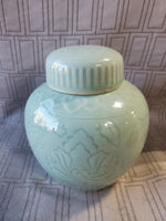 Ceramic Seafoam Green Ginger Jar