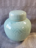 Ceramic Seafoam Green Ginger Jar