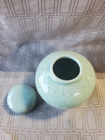 Ceramic Seafoam Green Ginger Jar