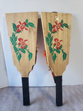 Pair of Asian Inspired Geisha Paddles