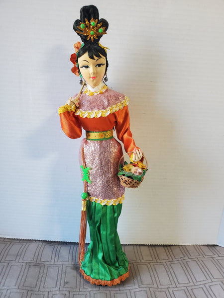 (B) Vintage Asian Inspired Decorative Doll