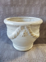 White Glazed Pottery Planter