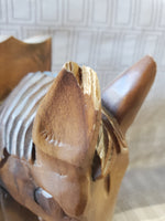 Pair of Carved Wood Horse Head Bookends