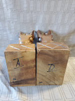 Pair of Carved Wood Horse Head Bookends