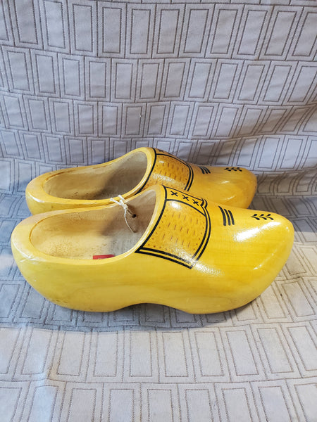 Vintage Pair of Dutch Handmade Wooden Clogs