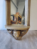 Heavy Small Cherub Wall Hanging Mirror