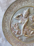 Heavy Embossed Brass Hindu Plate