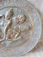 Heavy Embossed Brass Hindu Plate