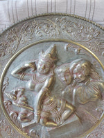 Heavy Embossed Brass Hindu Plate