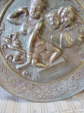 Heavy Embossed Brass Hindu Plate