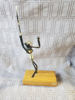 Hand Welded Metal Tennis Player Sculpture