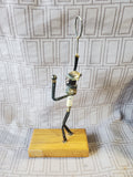 Hand Welded Metal Tennis Player Sculpture