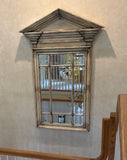 Architectural Mirror with Triangular Pediment Top & Panes