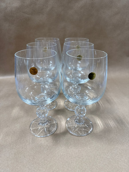 (A) Set Of 6 Claudia Crystal Wine Goblets