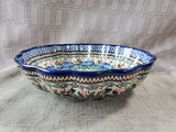 Polish Pottery Scalloped Edge Bowl
