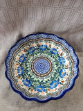 Polish Pottery Scalloped Edge Bowl