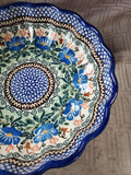 Polish Pottery Scalloped Edge Bowl