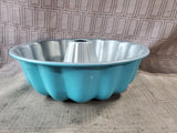 Pampered Chef Blue Fluted Cake Pan