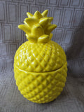 Yellow Textured Ceramic Pineapple Trinket Box
