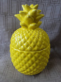 Yellow Textured Ceramic Pineapple Trinket Box