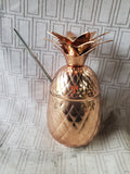 Pier 1 Copper Toned Metal Pineapple Tumbler