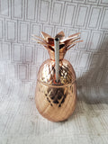 Pier 1 Copper Toned Metal Pineapple Tumbler