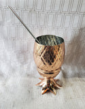 Pier 1 Copper Toned Metal Pineapple Tumbler