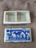 Blue and White Porcelain Deer Trinket Box