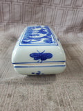 Blue and White Porcelain Deer Trinket Box