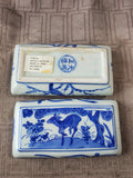 Blue and White Porcelain Deer Trinket Box