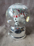 Plastic Lighted Snowman Snowglobe WORKS