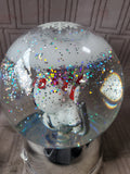 Plastic Lighted Snowman Snowglobe WORKS