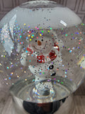 Plastic Lighted Snowman Snowglobe WORKS