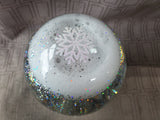Plastic Lighted Snowman Snowglobe WORKS